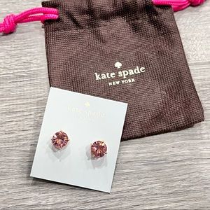 Kate Spade Light Pink Crystal Stud Earrings Cute